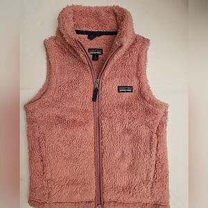 Patagonia Kids Cozy Pink Fleece Vest Size 7-8 Girls
